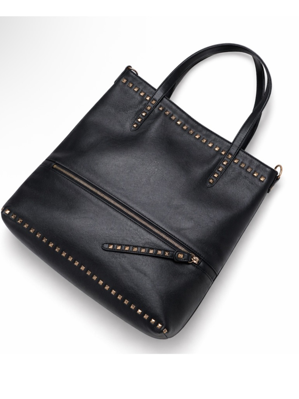 Say What Blue Studded Faux Leather Shoulder Purse - Picture 2 of 6